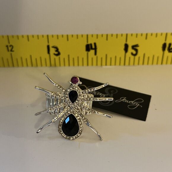 Spider - Tiger Eye & Citrine 925 Sterling Silver Ring Jewelry s.8 BR89308 - Picture 8 of 9